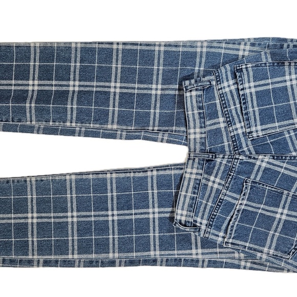 PACSUN Dad Jeans Womens 25 Blue White Stripe Denim High Waist Straight Leg Pants - Picture 14 of 14